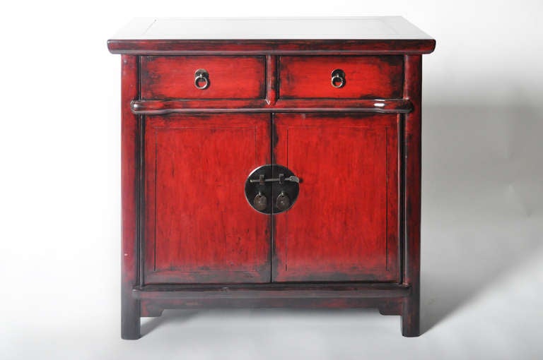 Chinese Pair of 19th Century Tapered  Bed Side Chests