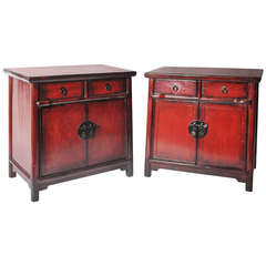 Pair of 19th Century Tapered  Bed Side Chests