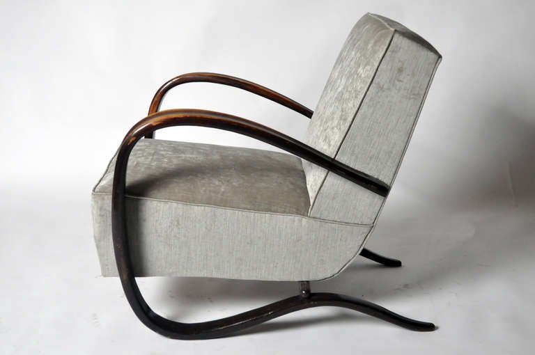 Upholstery Pair of Halabala Club Chairs