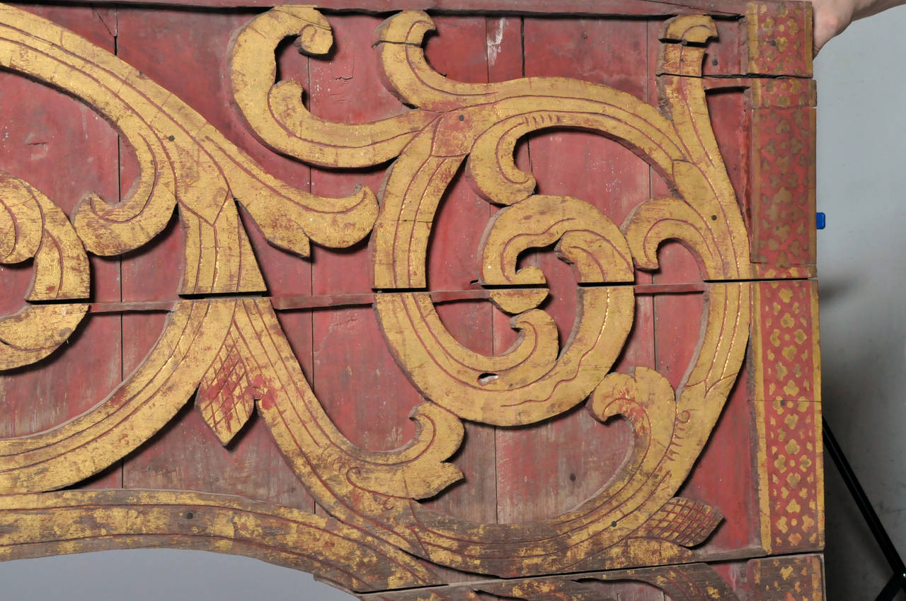 Gilt Teak Wood Architectural Fragment 2
