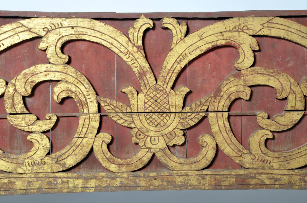 Gilt Teak Wood Architectural Fragment 1