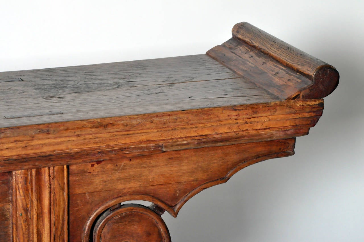 Chinese Elm Wood Altar Table at 1stDibs