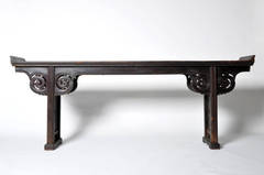 Chinese Paneled Trestle-Leg Altar Table