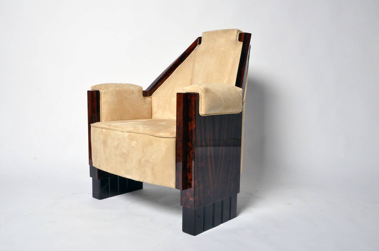 Hungarian Pair of Art Deco Style Armchairs