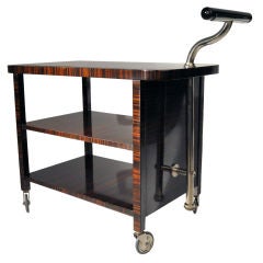 Serving Cart with Glass Top