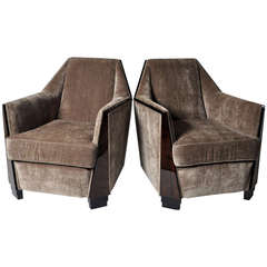 Pair of Art Deco Club Chairs