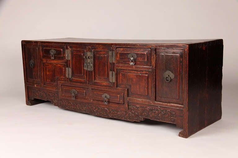 Kang Chest with Carved Apron