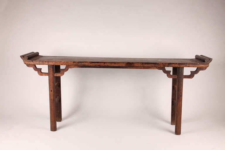 Chinese Altar Table with Tree Form Stretchers