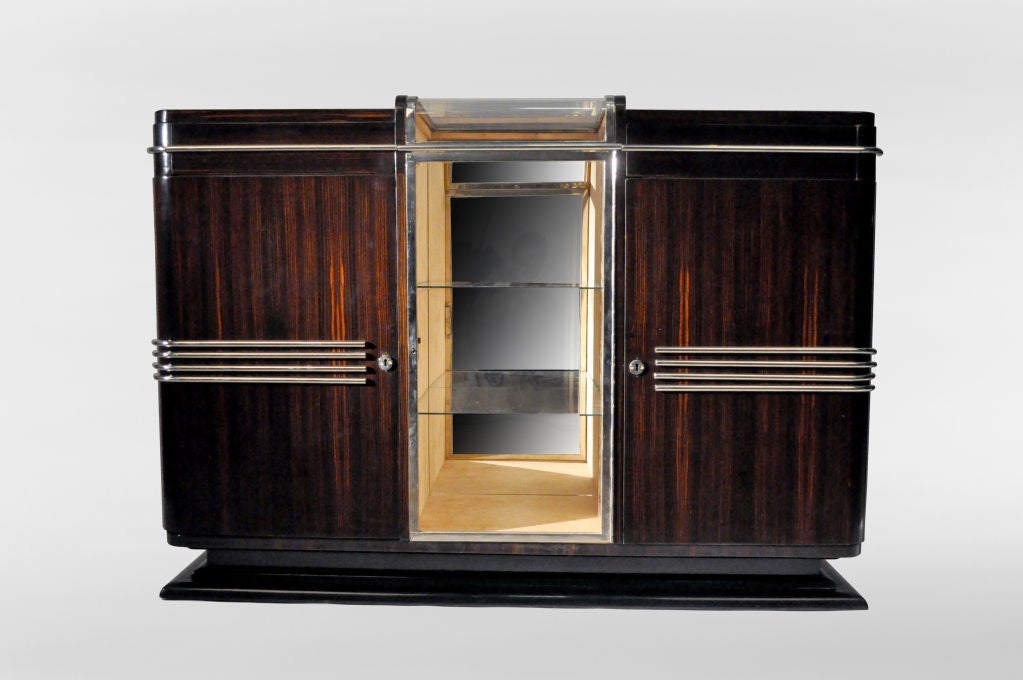 Liquor Cabinet with Glass Door