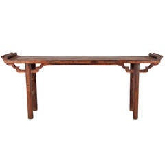 Chinese Altar Table with Tree Form Stretchers