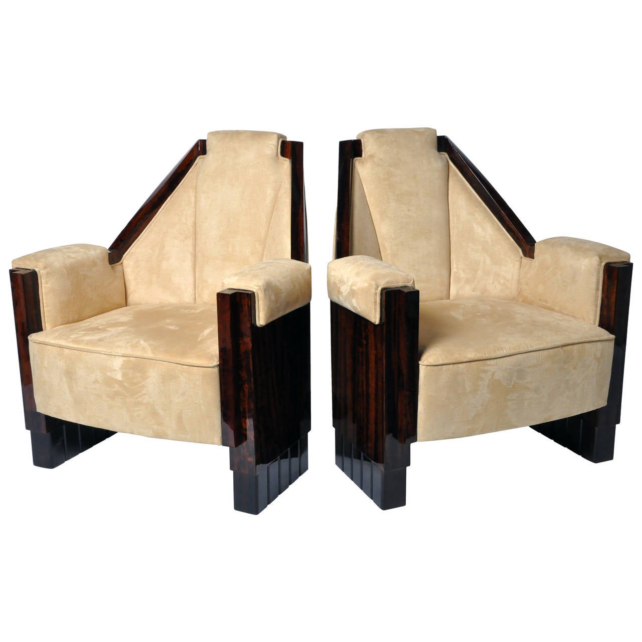 Pair of Art Deco Style Armchairs at 1stDibs