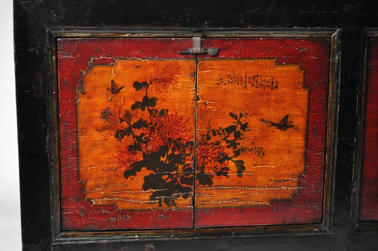 19th Century Mongolian Chest with Painted Facade 3