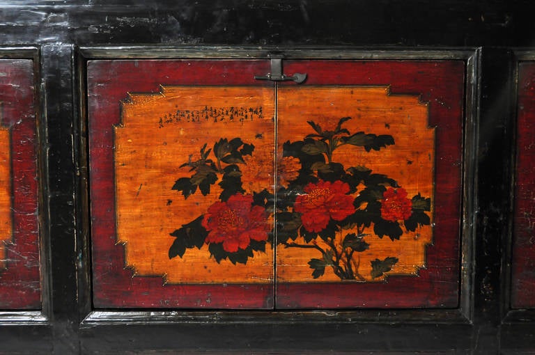 19th Century Mongolian Chest with Painted Facade 4