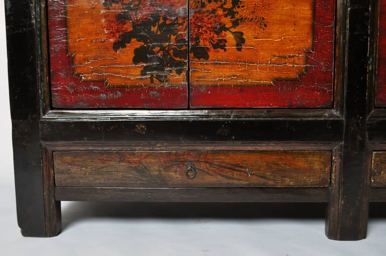 19th Century Mongolian Chest with Painted Facade 5