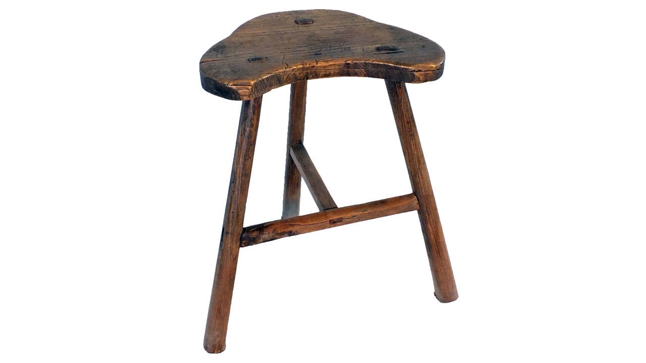 Qing Chinese Elmwood Stool