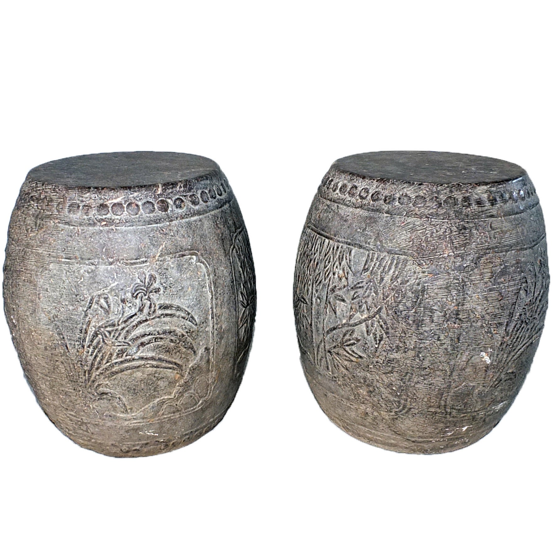 Chinese Limestone Garden Stools