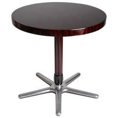Art Deco Round Table with Metal Base Art Deco Round Table with Metal Base