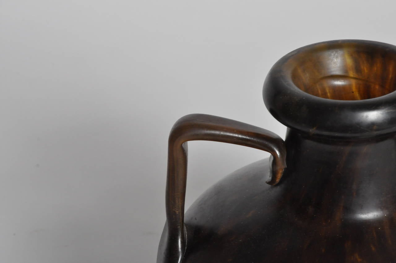20th Century French Amphora-Form Glass Vase