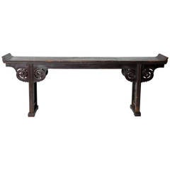 Chinese Paneled Trestle-Leg Altar Table