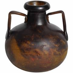French Amphora-Form Glass Vase