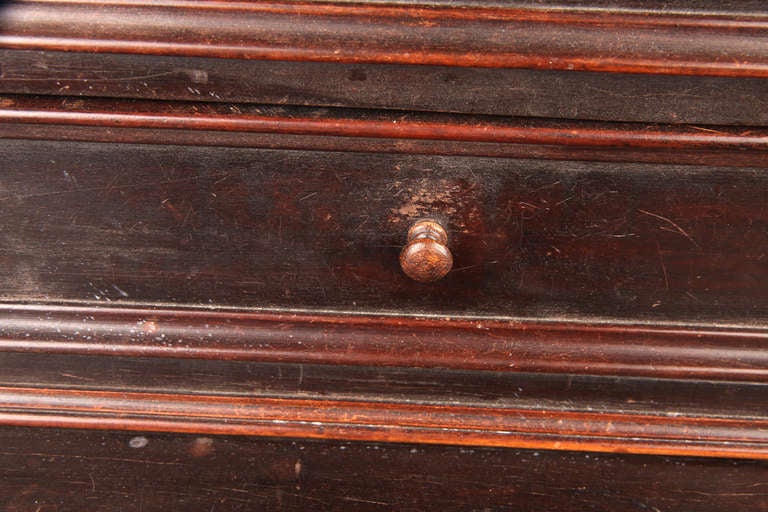 Walnut Roll Top Desk with Five Drawers