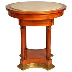 Round Table with Stone Top