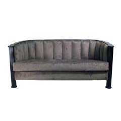 Austrian Art Deco Scalloped Shell Loveseat 7
