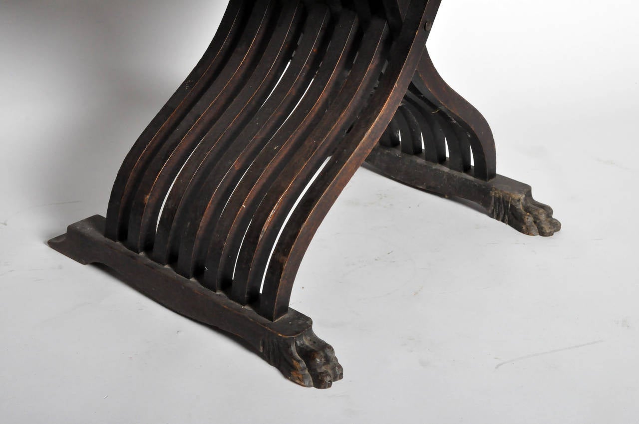 20th Century Pair of Italian Renaissance-Style Savonarola Chairs