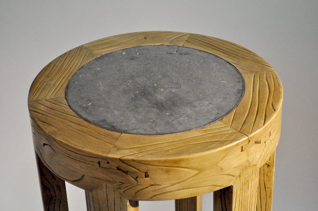 Tang Reclaimed Chinese Elmwood Pedestal Table