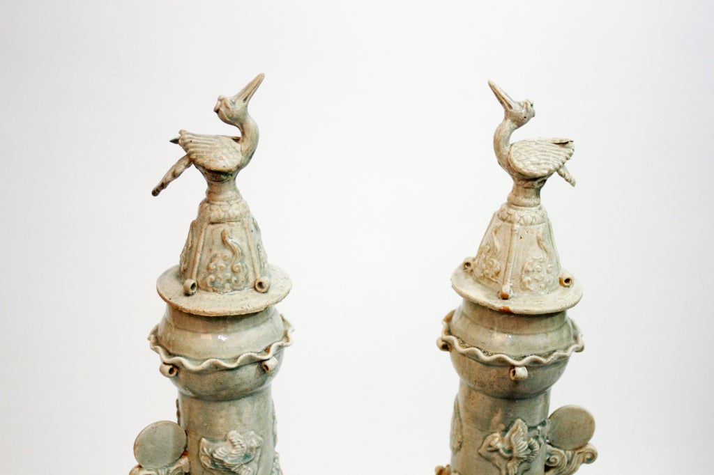 Pair of Chinese Yingqing Vases 3