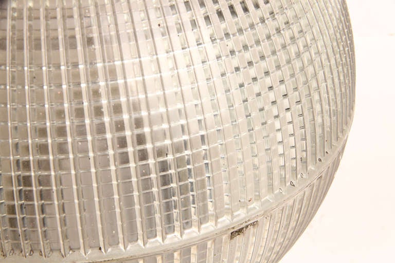 Late 20th Century Round Glass Street Lamp