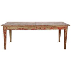 French Table with Zinc Top