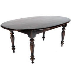 Antique British Colonial Oval Dining Table