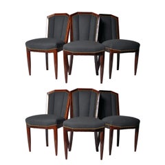 Set of Six Art Deco Dining Chairs