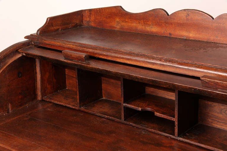 Joinery British Colonial Teakwood Roll Top Desk