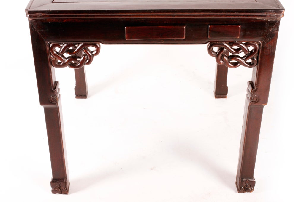 19th Century Chinese Game Table with Decorative Apron 2