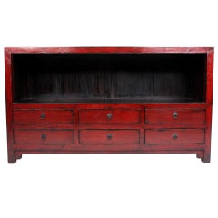 Antique Chinese Side Chest with Display