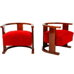 Pair of Art Deco Form Chairs
