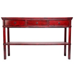 Chinese Side Table with 3 Drawers
Round Posts Antique Chinese Side Table with 3 Drawers
Round Posts