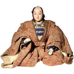 Antique 19th Century Musha Samurai Warrior Doll