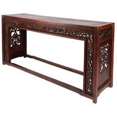 19th Century Chinese Altar Table with Carving