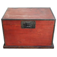 Clothing Chest with Red Lacquer