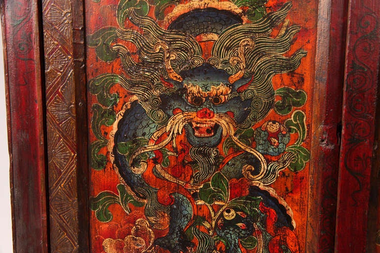 20th Century Painted Tibetan Chest