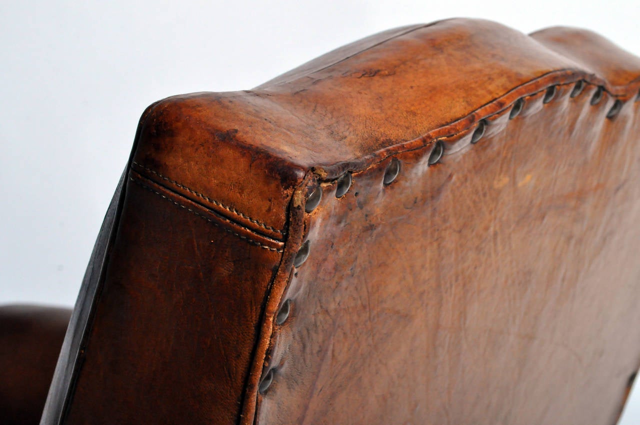 Art Deco Leather Club Chair 4