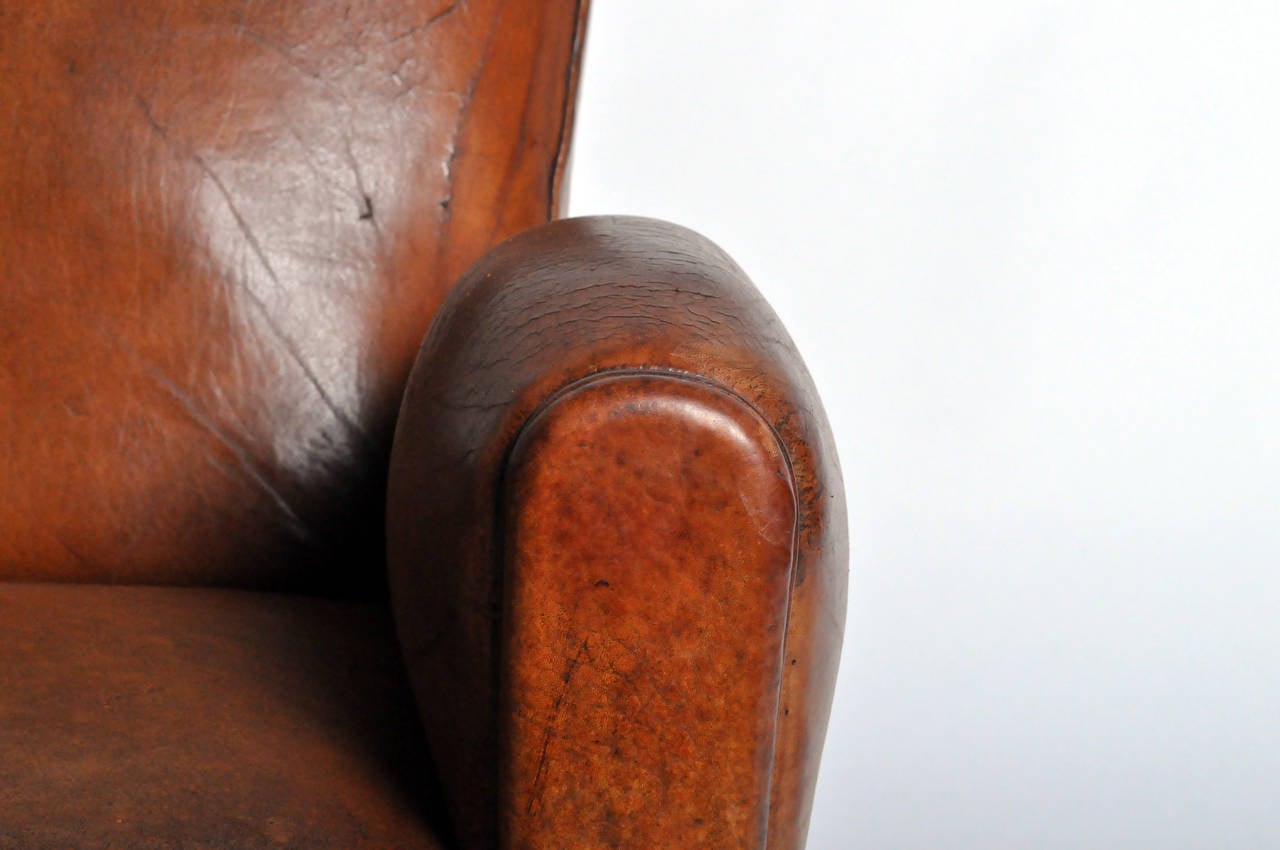 Art Deco Leather Club Chair 1