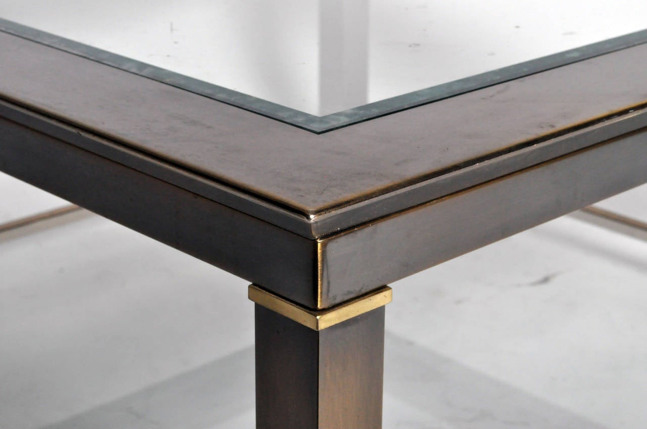 Brass and Glass Coffee Table 1