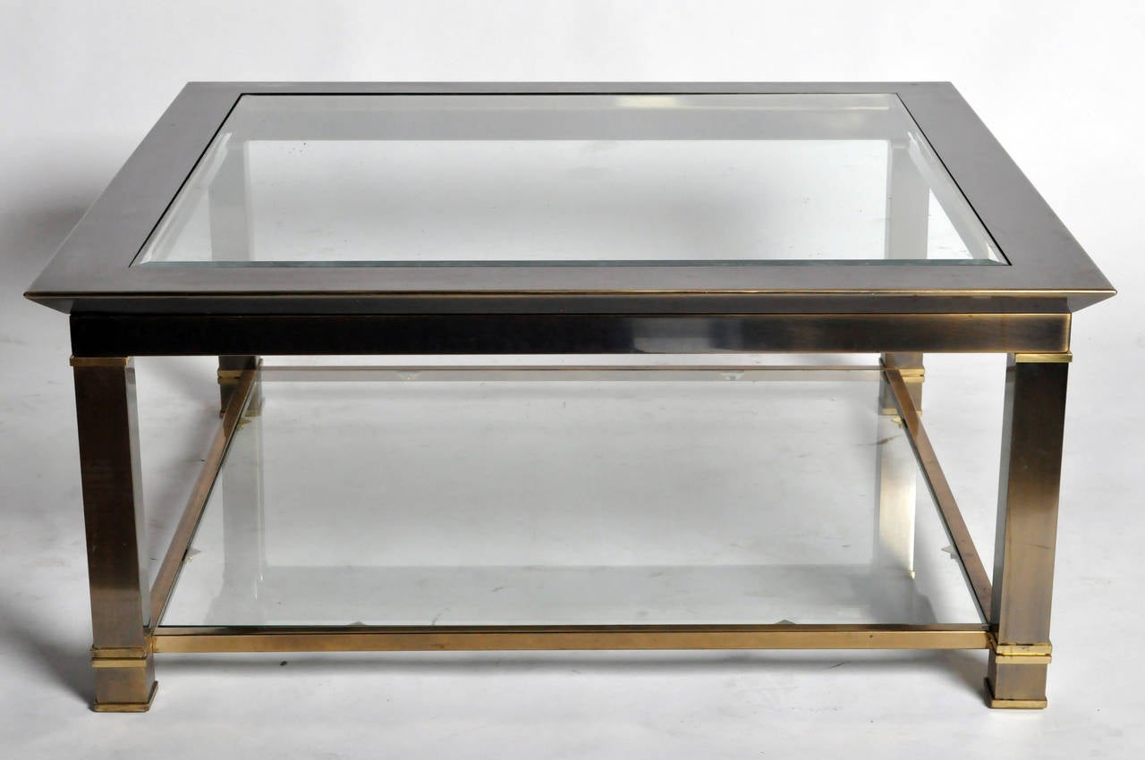 Brass and Glass Coffee Table In Excellent Condition In Chicago, IL