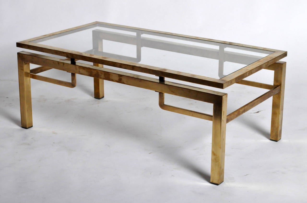 Brass Coffee Table by Guy Lefevre at 1stDibs