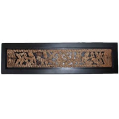 Temple Wood Carving with Frame