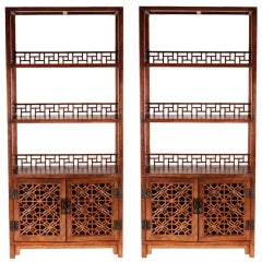 Antique Pair of Rare Chinese Book Cabinets